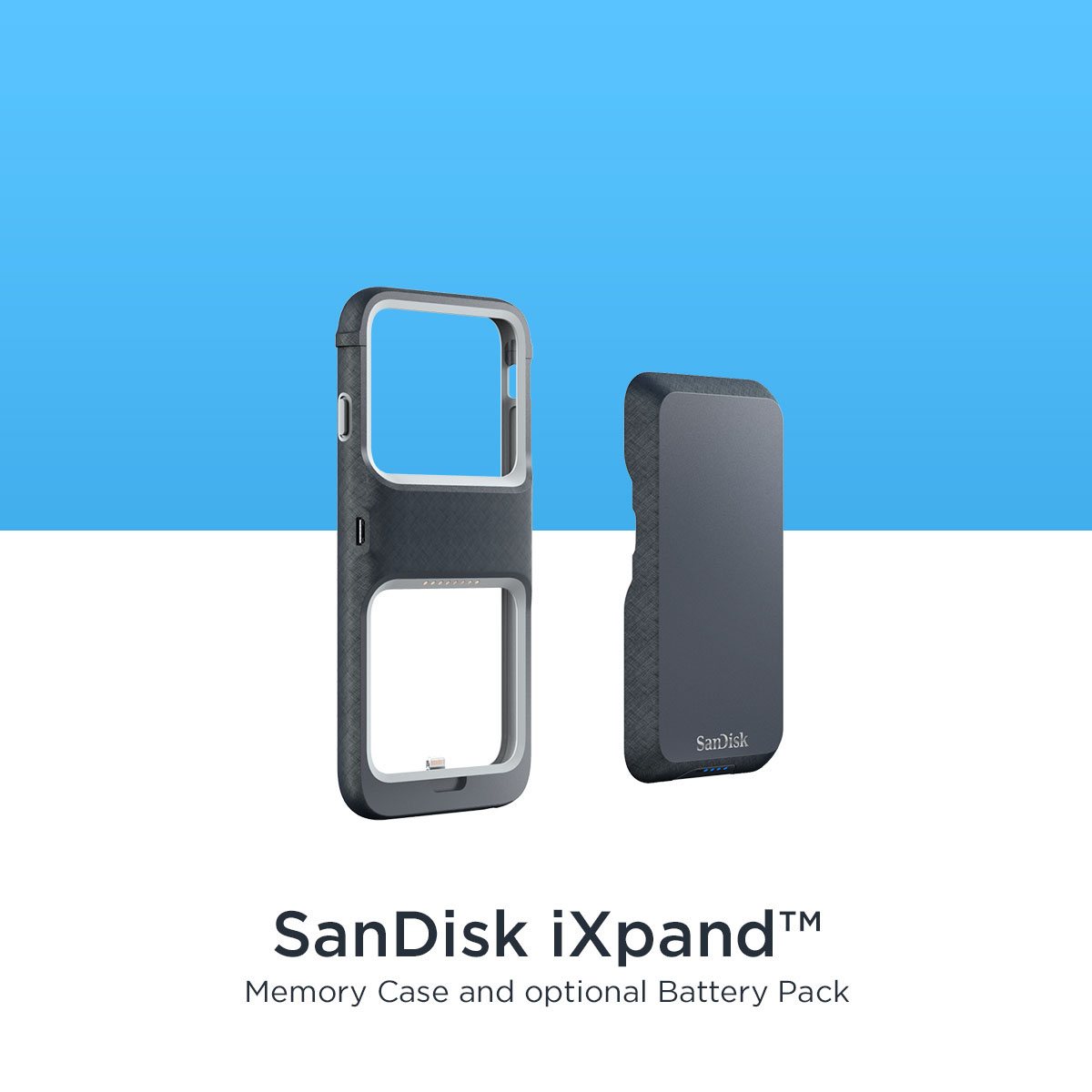 SanDisk iXpand Memory Case and optional Battery Pack