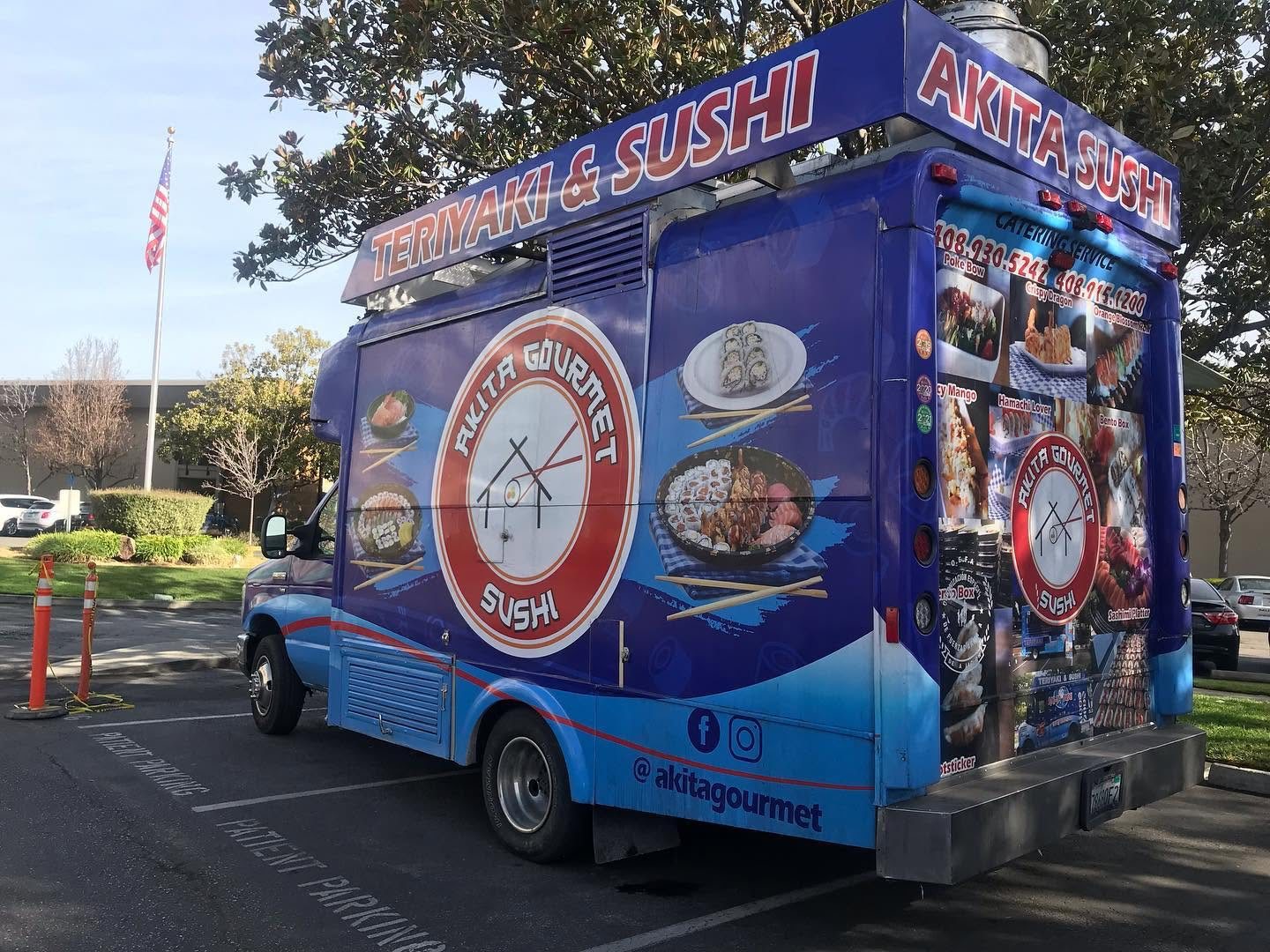 Akita Gourmet Sushi food truck with the logo