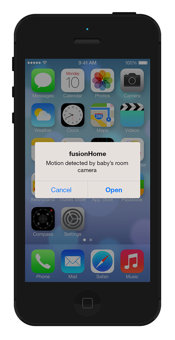 Alert dialog for motion detected
