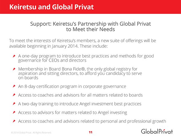Keiretsu partnership slide