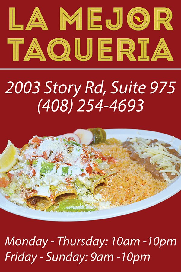La Mejor Taqueria sandwich board