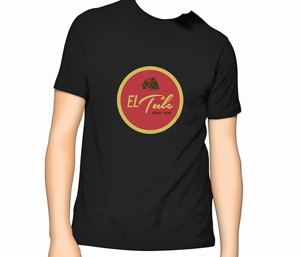 Black shirt with the El Tule logo