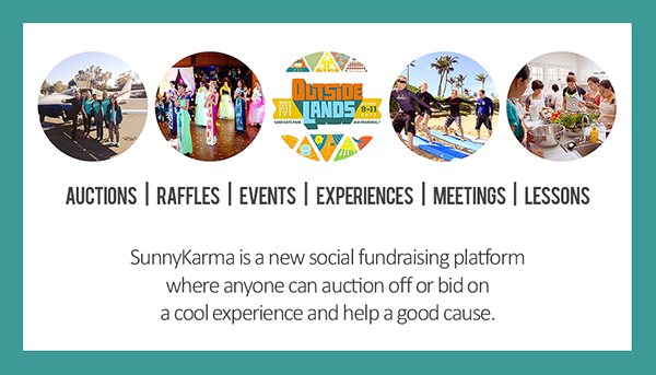 Banner: auctions, raffles, events, experiences, meetings, lessons