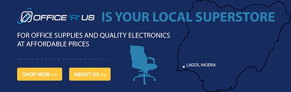 Office R Us banner: your local superstore