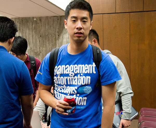 A member wearing the MIS Association shirt