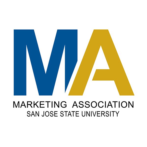 Marketing Association MA logo in blue and gold