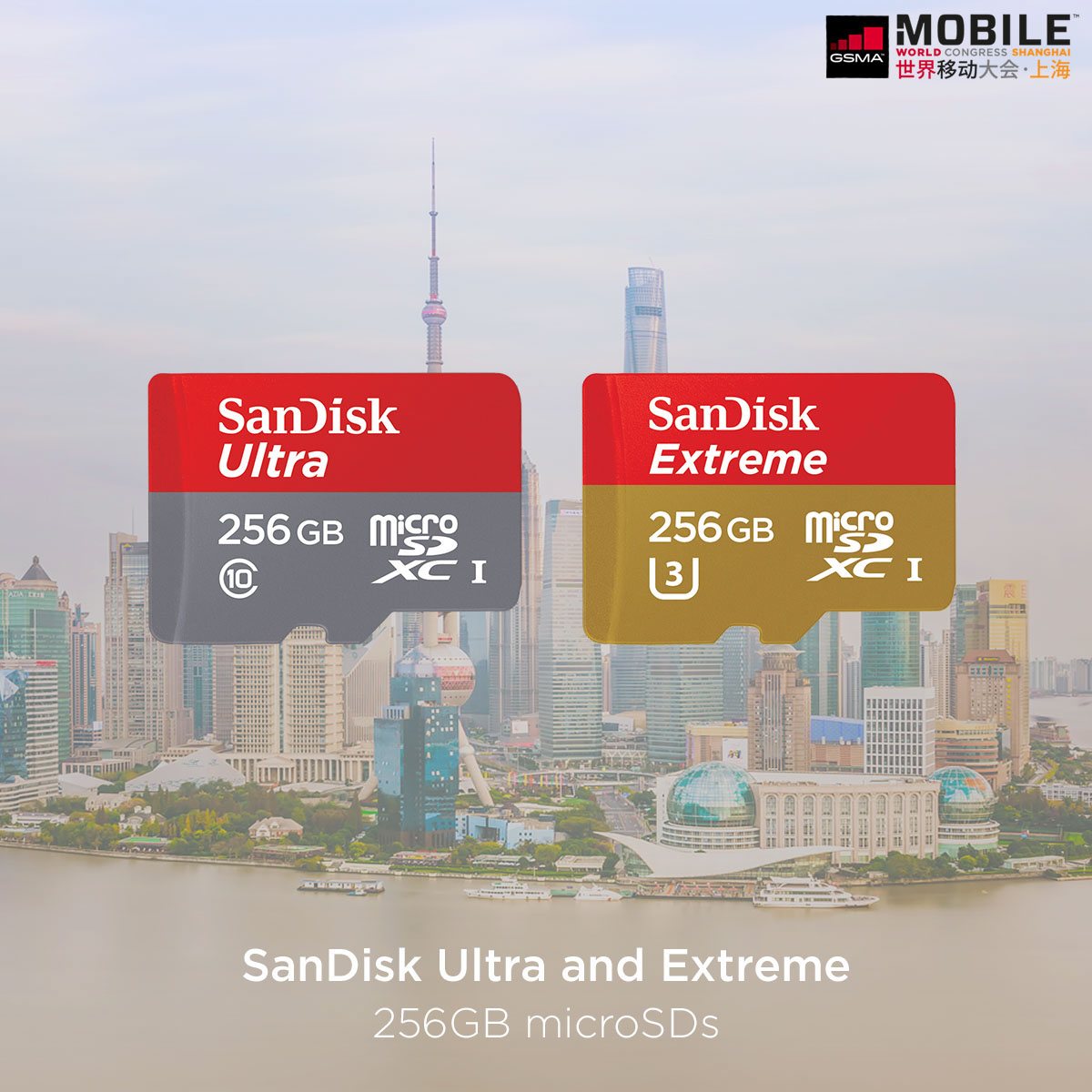 Mobile World Congress Shanghai graphic: 256GB microSD cards