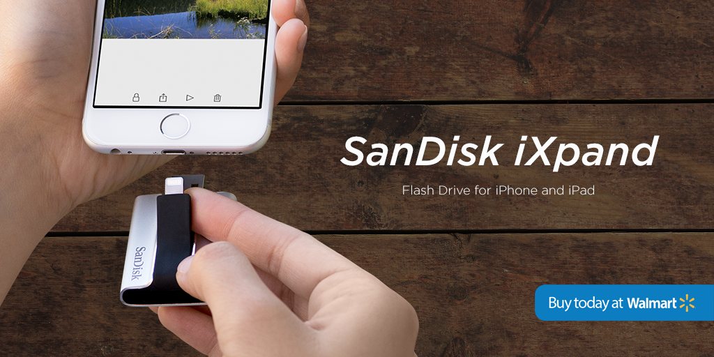 iXpand flash drive graphic for Walmart